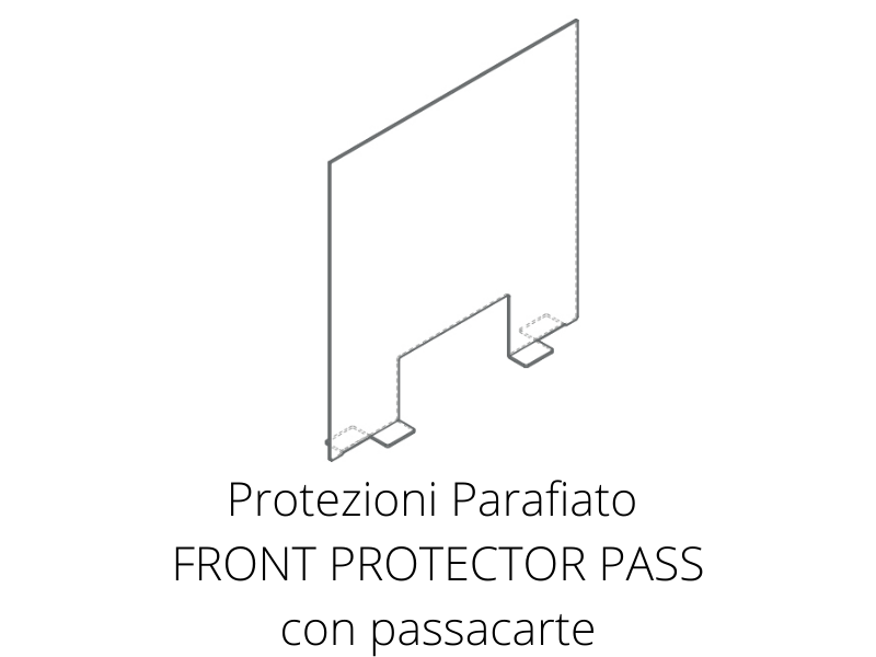 Protezioni e divisori FRONT PROTECTOR PASS con passacarte